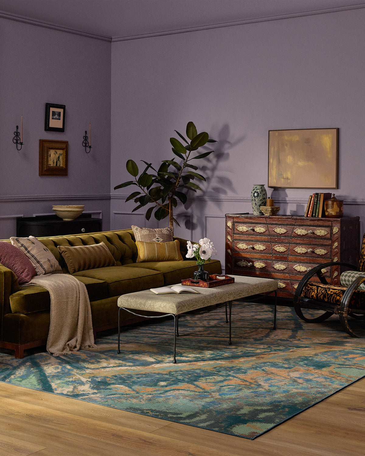 Althea Blue & Green Rug