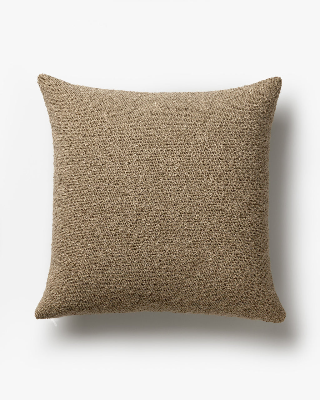 Warm Taupe Boucle Throw Pillow