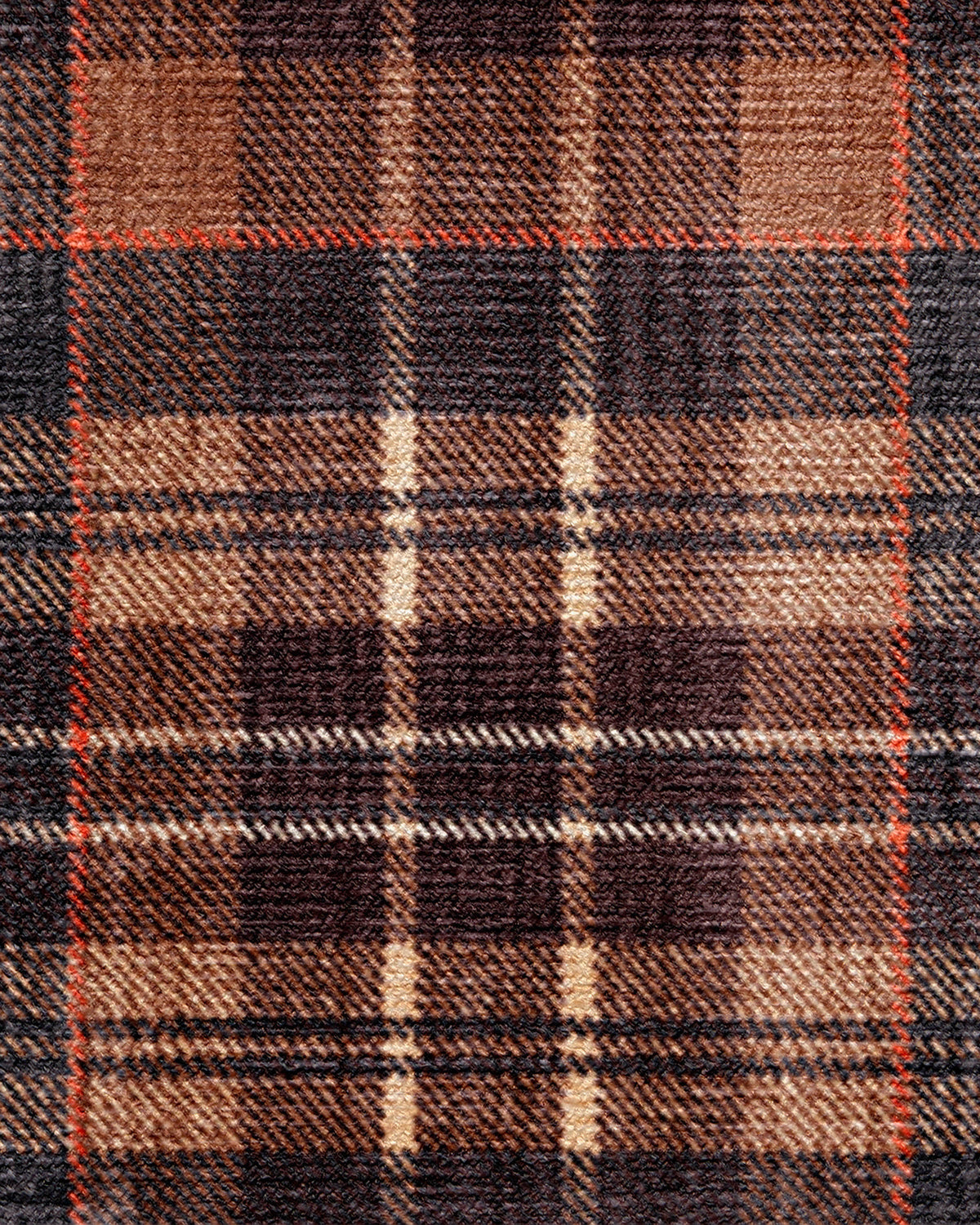 Flannel Plaid Burgundy Rug
