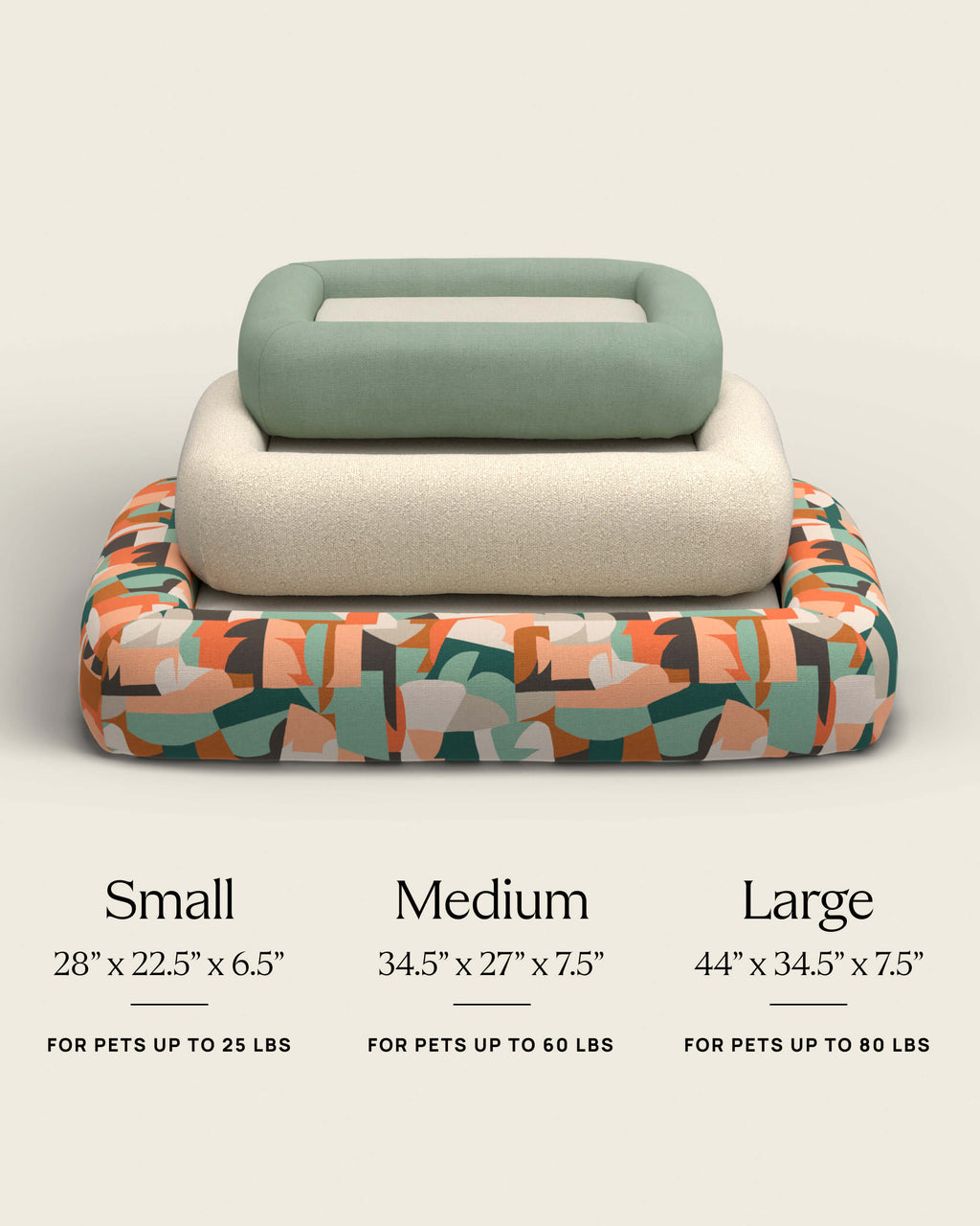Classic Monogram Ivory Woven Pet Bed, Medium by Jonathan Adler