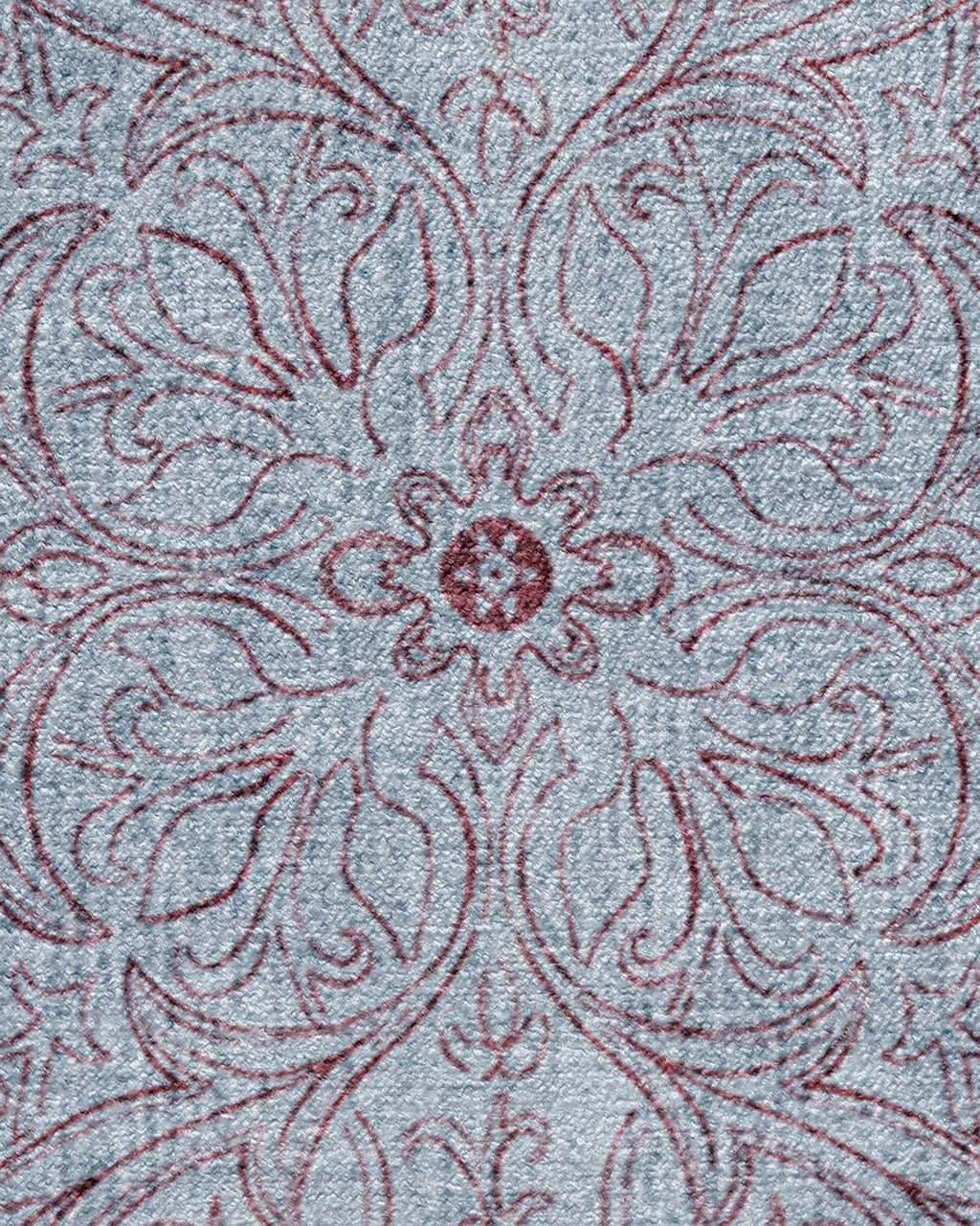 Walthamstow Slate Blue & Burgundy Rug by Morris & Co.