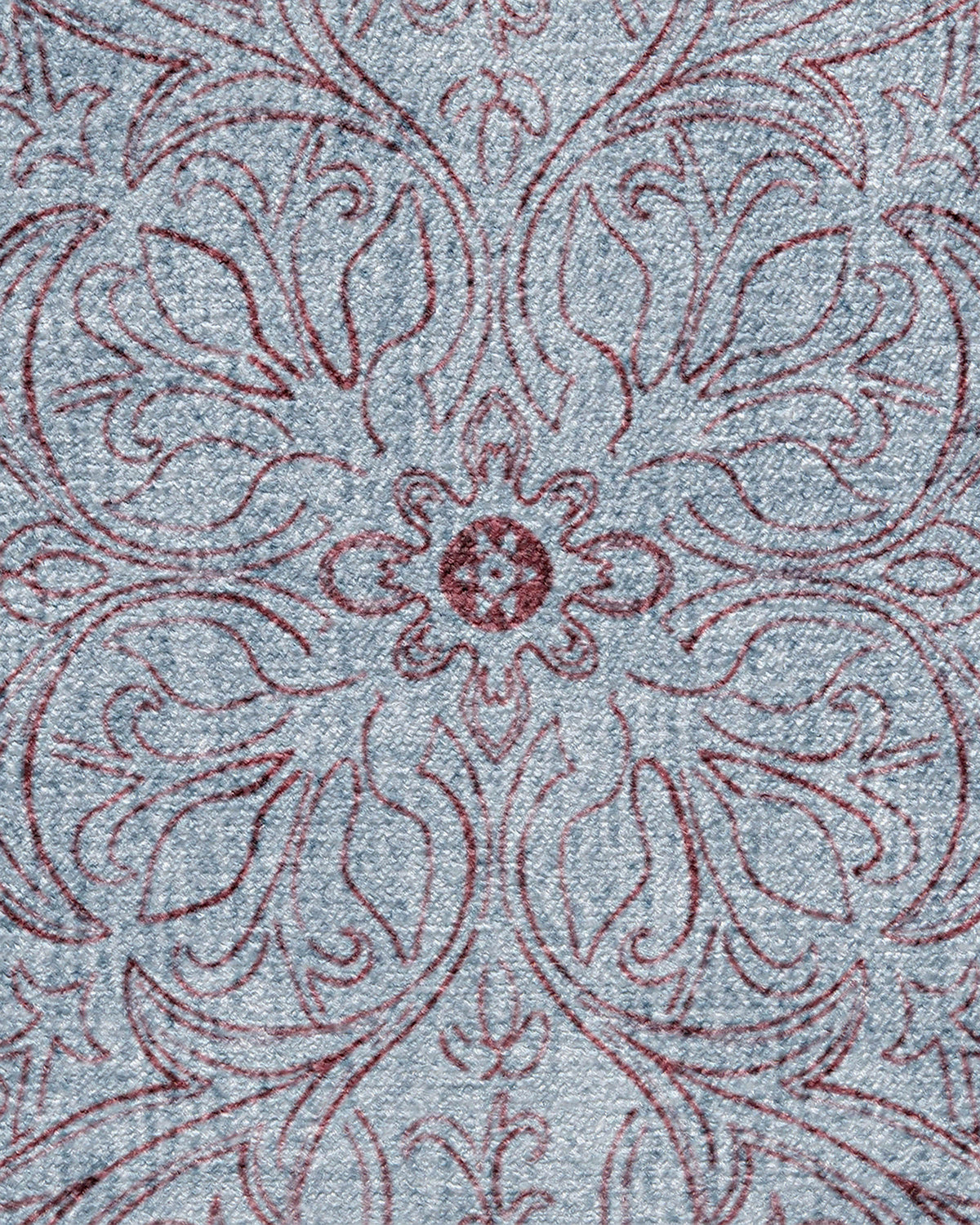 Walthamstow Slate Blue & Burgundy Rug by Morris & Co.