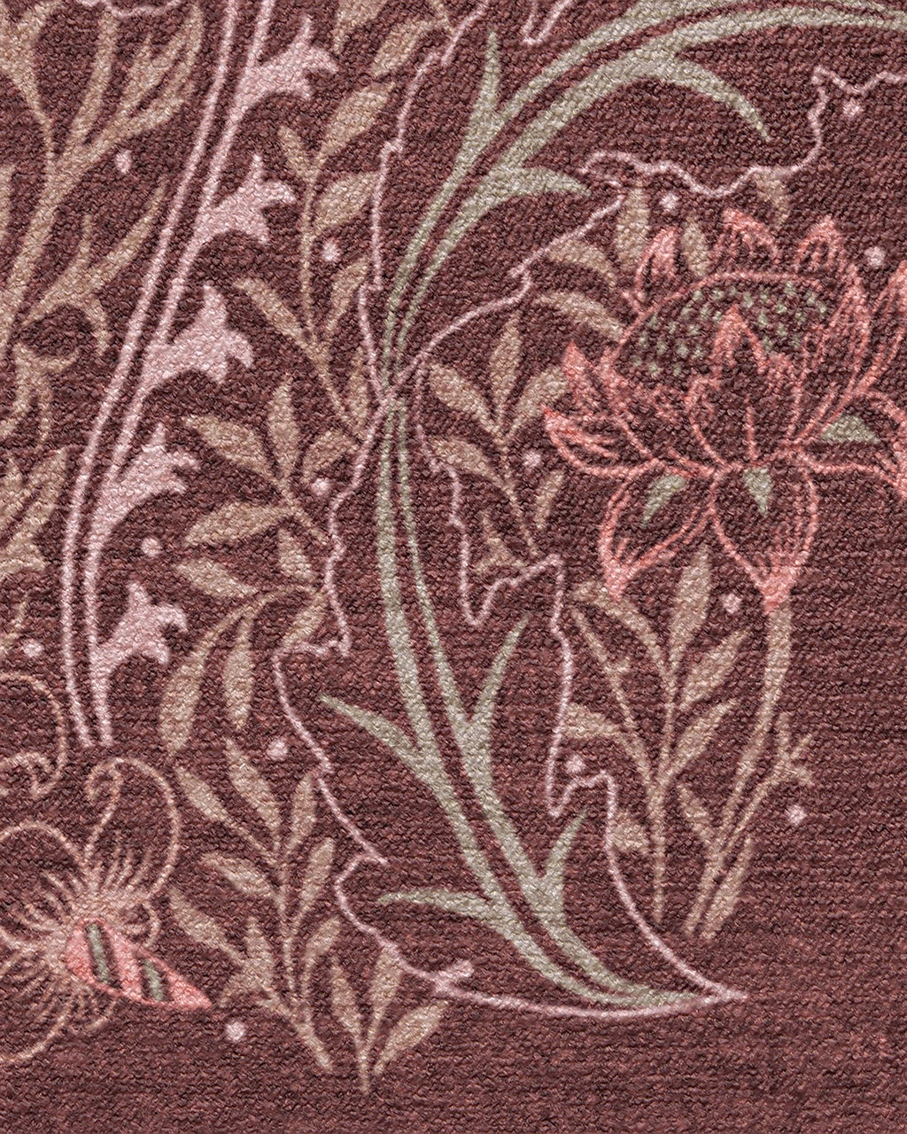Wild Tulip & Vine Burgundy Rug by Morris & Co.